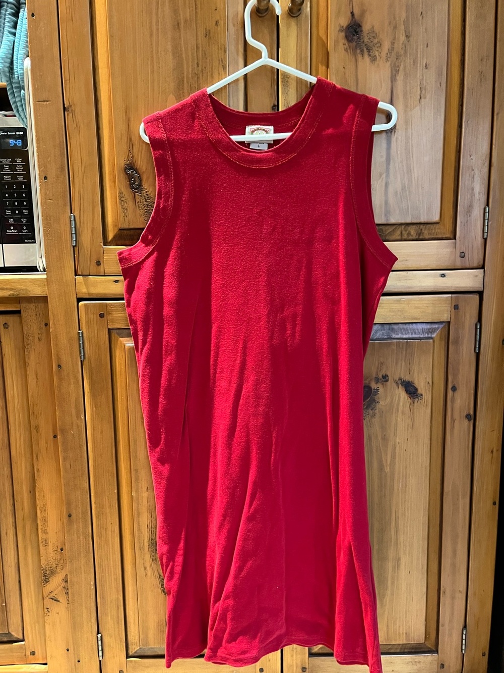 Banana Republic Sleeveless Red Knit Tank Dress Large EUC